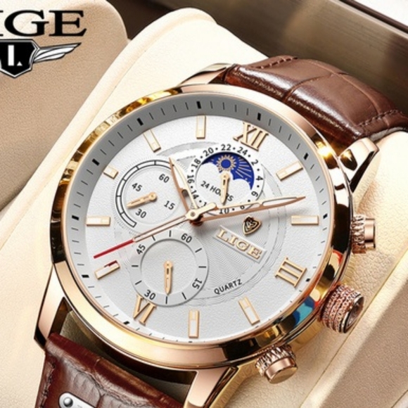 LIGE Mens Luxury Watch
